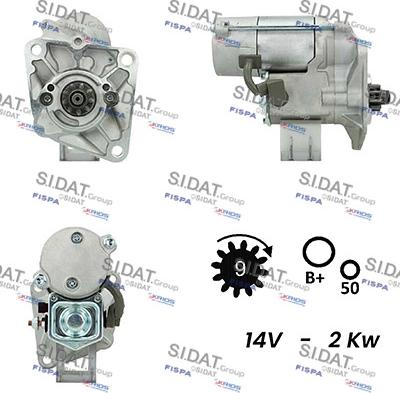 Sidat S12DE0179 - Стартер avtolavka.club