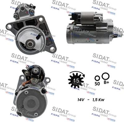 Sidat S12DE0846 - Стартер avtolavka.club