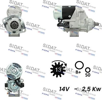 Sidat S12DE0356A2 - Стартер avtolavka.club