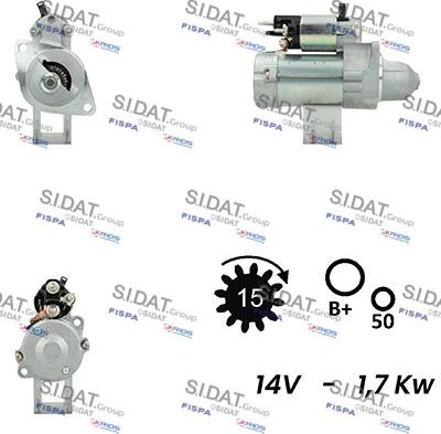 Sidat S12DE0207A2 - Стартер avtolavka.club