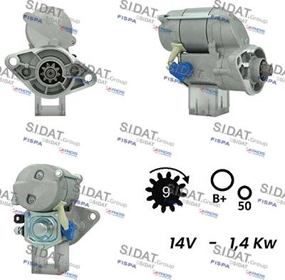 Sidat S12DE0224A2 - Стартер avtolavka.club