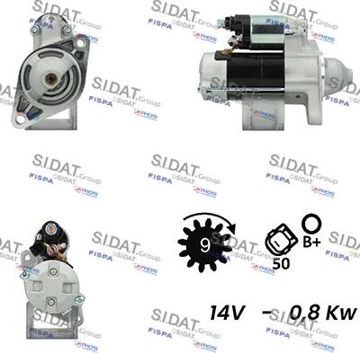 Sidat S12DE0226A2 - Стартер avtolavka.club