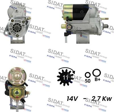 Sidat S12DE0228A2 - Стартер avtolavka.club