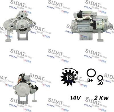 Sidat S12DE0700A2 - Стартер avtolavka.club