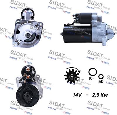 Sidat S12DR0003A2 - Стартер avtolavka.club