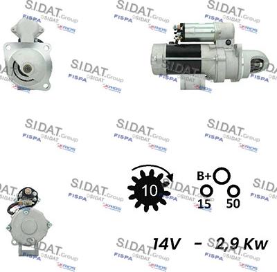 Sidat S12DR0749A2 - Стартер avtolavka.club