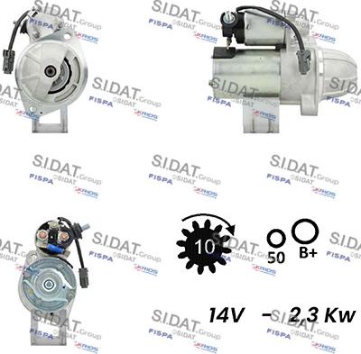 Sidat S12DR0761A2 - Стартер avtolavka.club