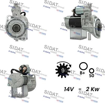 Sidat S12HT0510A2 - Стартер avtolavka.club