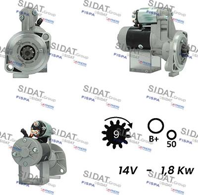 Sidat S12HT0537A2 - Стартер avtolavka.club