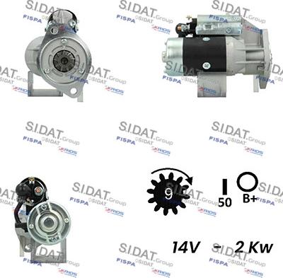 Sidat S12HT0330A2 - Стартер avtolavka.club