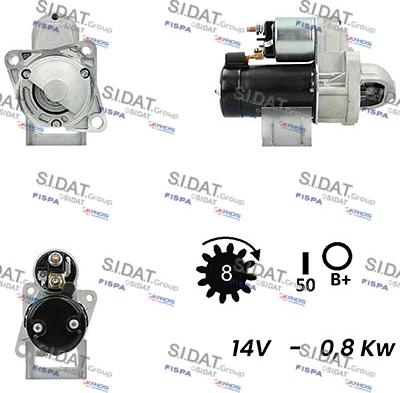 Sidat S12HY0434A2 - Стартер avtolavka.club