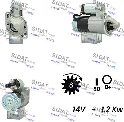 Sidat S12HY0556A2 - Стартер avtolavka.club