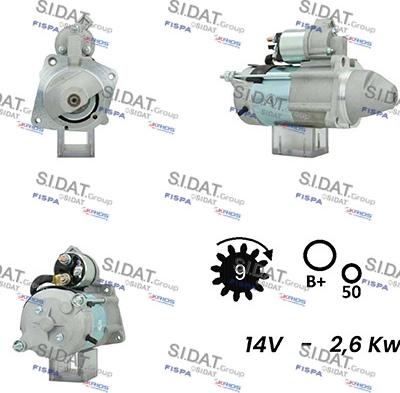 Sidat S12MA0146A2 - Стартер avtolavka.club