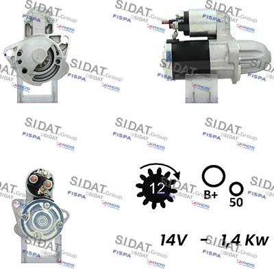 Sidat S12MH0401A2 - Стартер avtolavka.club