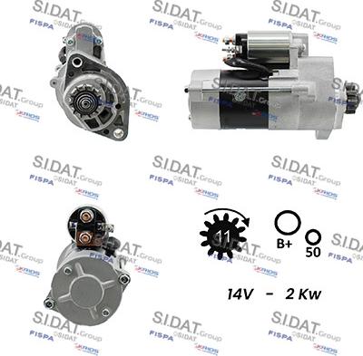 Sidat S12MH0133A2 - Стартер avtolavka.club