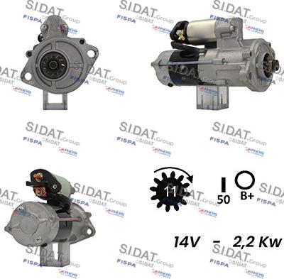 Sidat S12MH0313A2 - Стартер avtolavka.club