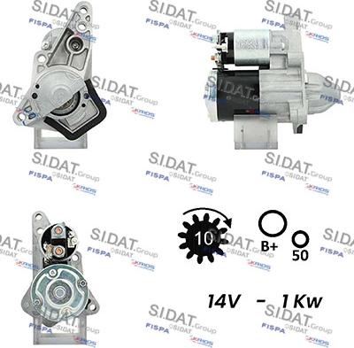 Sidat S12MH0334A2 - Стартер avtolavka.club