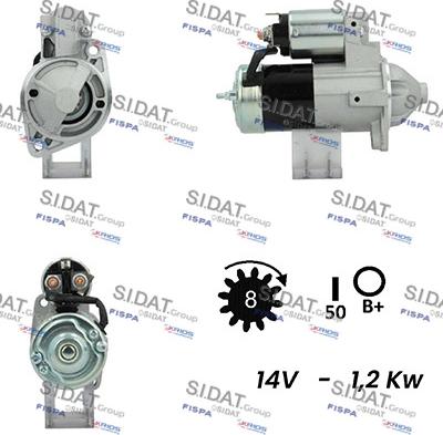 Sidat S12MH0210A2 - Стартер avtolavka.club