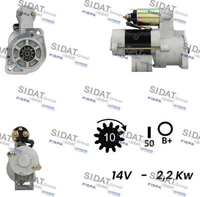 Sidat S12MH0211A2 - Стартер avtolavka.club