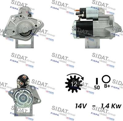 Sidat S12MH0218A2 - Стартер avtolavka.club