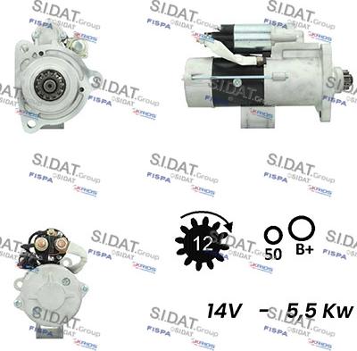 Sidat S12MH0780A2 - Стартер avtolavka.club