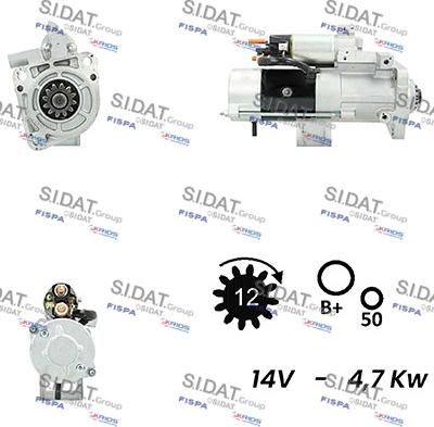 Sidat S12MH0779A2 - Стартер avtolavka.club