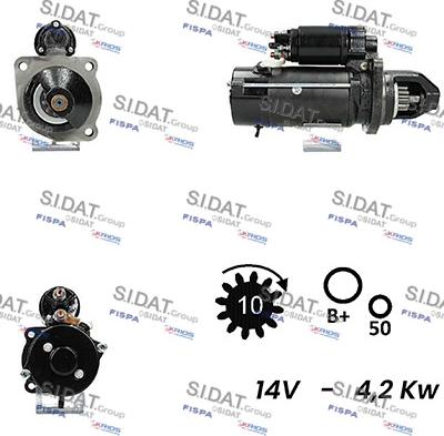 Sidat S12ML0488A2 - Стартер avtolavka.club