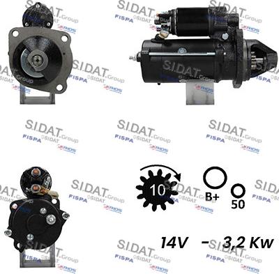 Sidat S12ML0197A2 - Стартер avtolavka.club