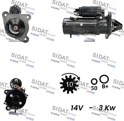 Sidat S12ML0370A2 - Стартер avtolavka.club