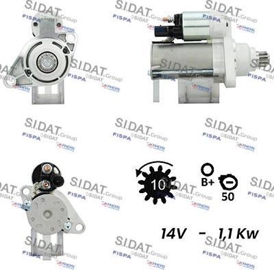 Sidat S12VA0446 - Стартер avtolavka.club