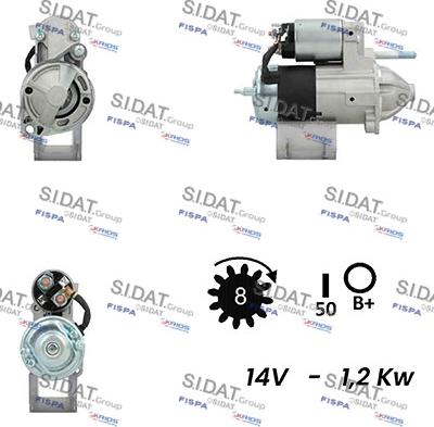 Sidat S12VA0549A2 - Стартер avtolavka.club