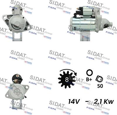 Sidat S12VA0588A2 - Стартер avtolavka.club