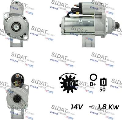 Sidat S12VA0027A2 - Стартер avtolavka.club