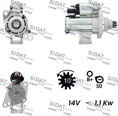 Sidat S12VA0072 - Стартер avtolavka.club