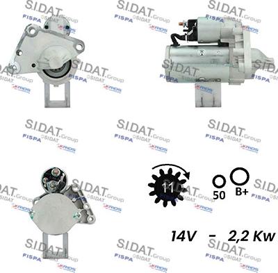 Sidat S12VA0153A2 - Стартер avtolavka.club