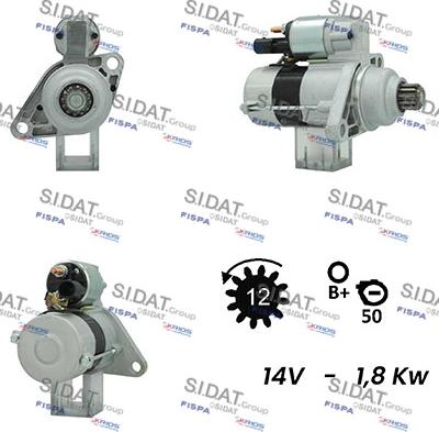 Sidat S12VA0349A2 - Стартер avtolavka.club