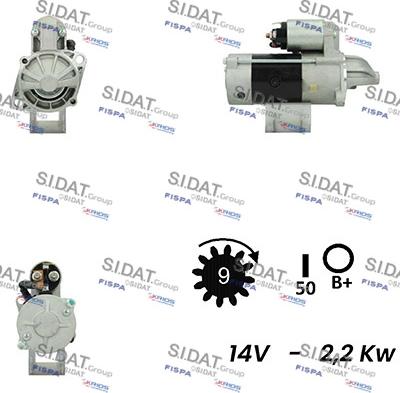 Sidat S12VA0241A2 - Стартер avtolavka.club