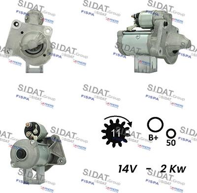 Sidat S12VA0285A2 - Стартер avtolavka.club