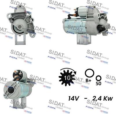 Sidat S12VA0281A2 - Стартер avtolavka.club