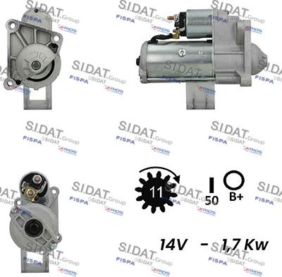 Sidat S12VA0279A2 - Стартер avtolavka.club