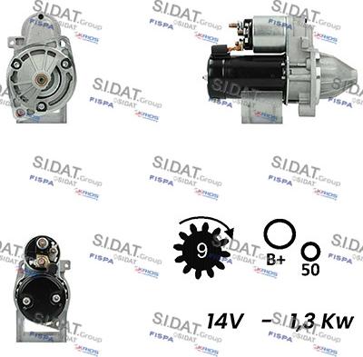 Sidat S12VA0272A2 - Стартер avtolavka.club