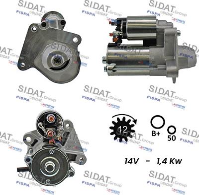 Sidat S12VS0013A2 - Стартер avtolavka.club