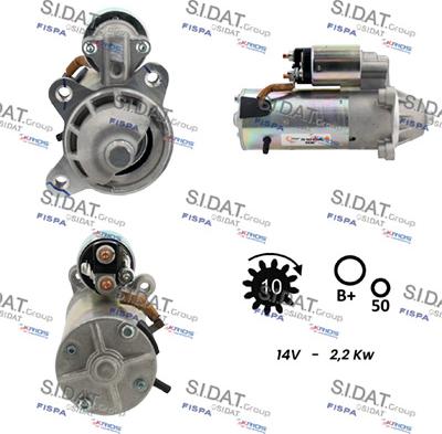 Sidat S12VS0023 - Стартер avtolavka.club