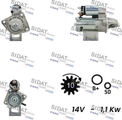 Sidat S12VS0022A2 - Стартер avtolavka.club