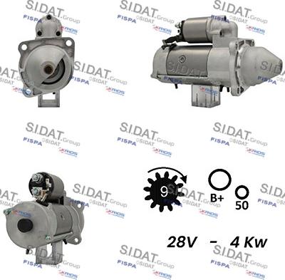 Sidat S24BH0052A2 - Стартер avtolavka.club