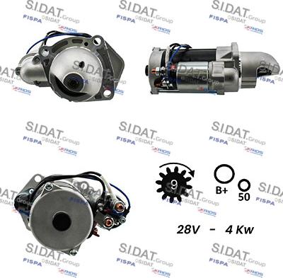 Sidat S24BH0061 - Стартер avtolavka.club