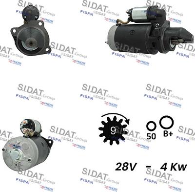 Sidat S24BH0144A2 - Стартер avtolavka.club