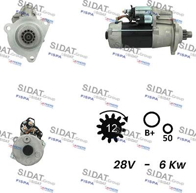 Sidat S24BH0124A2 - Стартер avtolavka.club