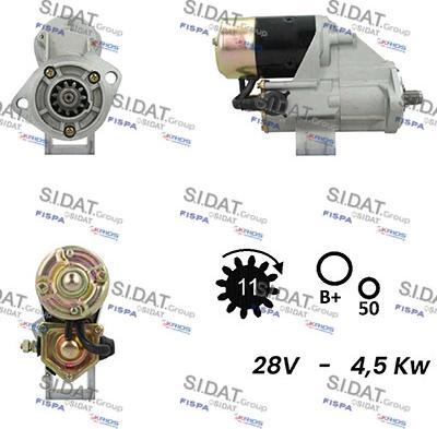 Sidat S24DE0003A2 - Стартер avtolavka.club