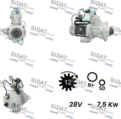 Sidat S24DR0010 - Стартер avtolavka.club